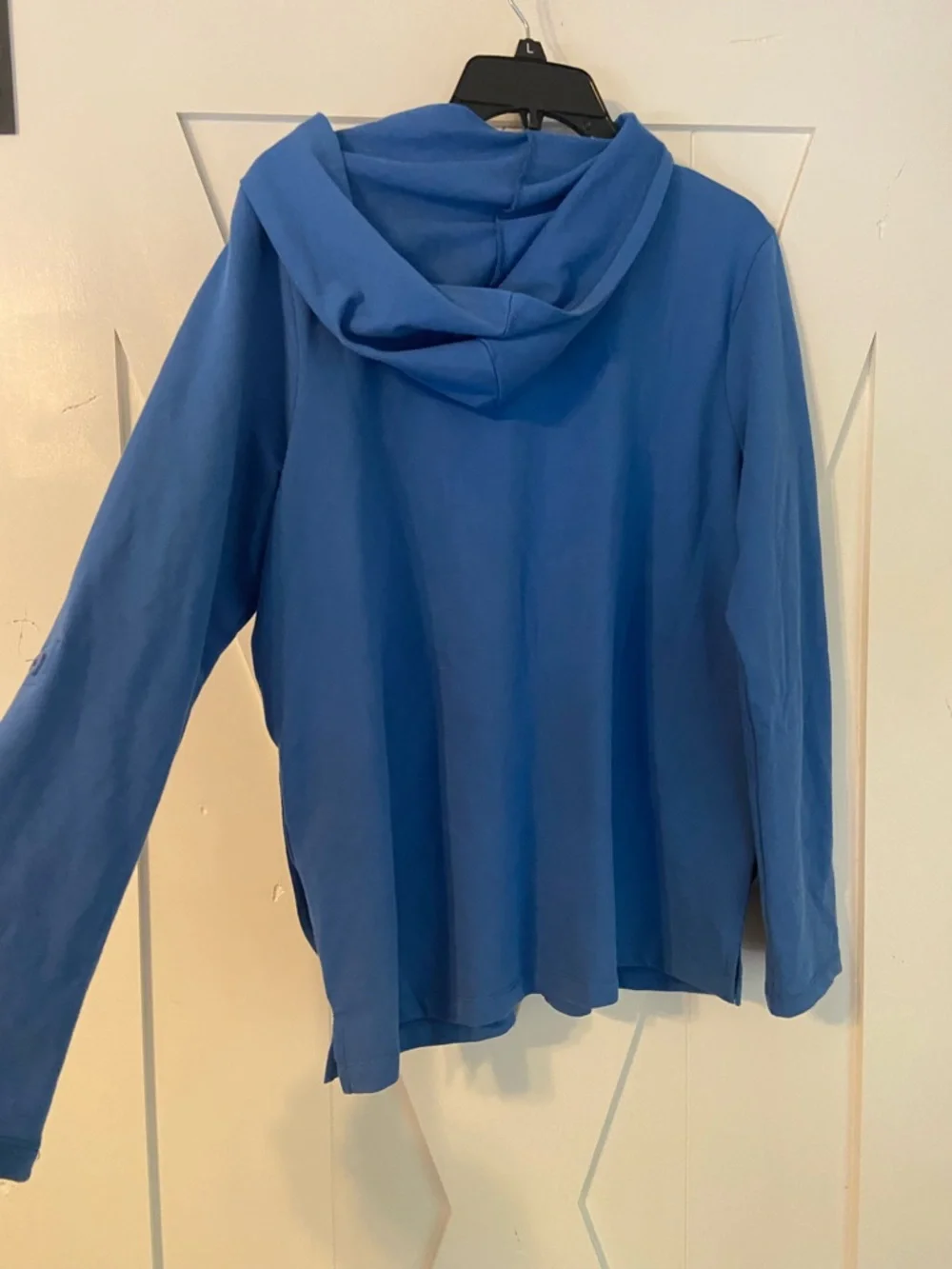 D & Co Beach Medium Blue Hooded Button-Front Jacket